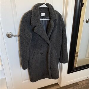 Active Usa Gray Sherpa coat - Dark Gray